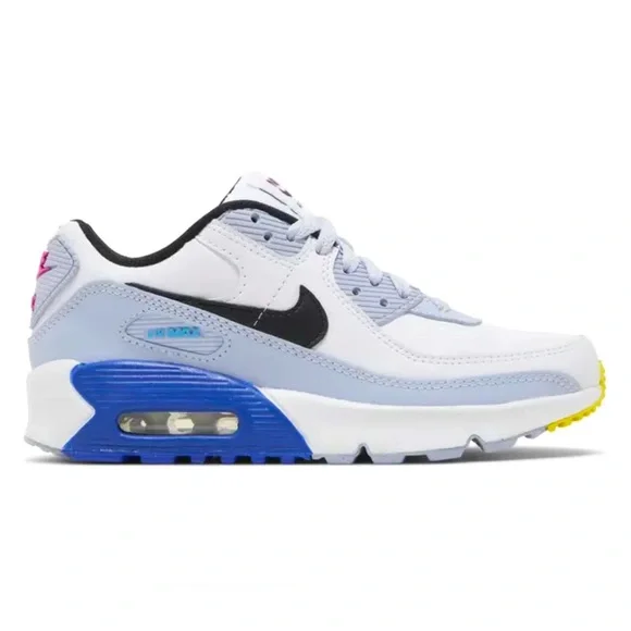 Nike Air Max 90 Leather GS White Blue Whisper - Picture 1 of 9
